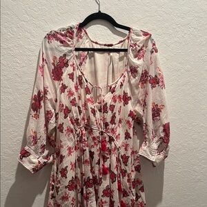 Floral Print Dress with Tie Detail